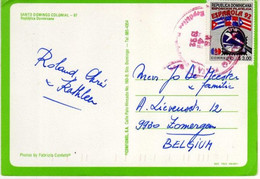 Timbre , Stamp   " Exposition Philatélique : Espanola 92 " Sur Cp , Carte , Postcard Du 16/04/92 - Dominican Republic