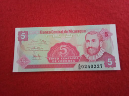 Ancien Billet NICARAGUA 5 CENTAVOS 1991 (bazarcollect28) - Nicaragua