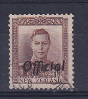 New Zealand: 1938/51   KGVI 'Official' OVPT   SG O138   1½d  Purple-brown  Used - Oficiales