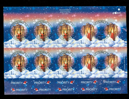 FINLAND 2012 10 X 1 *  Christmas Stamps In Block *  Used (12.157a) - Gebraucht