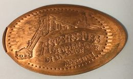 13 MARSEILLE NOTRE-DAME DE LA GARDE ASCENSEURS PIÈCE ÉCRASÉE ELONGATED COIN TOURISTIQUE MEDALS TOKENS PIÈCE MONNAIE - Monedas Elongadas (elongated Coins)