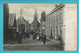 * Terneuzen (Zeeland - Nederland) * (Uitgave A. Van Overbeeke) Korte Kerkstraat, Café De Ster, Animée, église - Terneuzen