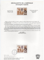 - Document Philatélique ALFRED-FAURE-CROZET (T.A.A.F.) 1.1.1992 - DÉCOUVERTE DE L'AMÉRIQUE - Christophe Colomb - - Christoffel Columbus