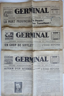 Lot De 3 Journaux - Journal Hebdomadaire Germinal - N°106 / 107 / 108 - Février / Mars 1934 - Ohne Zuordnung