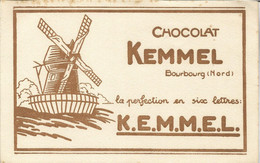 MOULIN A VENT + Buvard Neuf : Chocolat KEMMEL + Bourbourg (Nord) - Cocoa & Chocolat