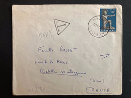 LETTRE Pour La FRANCE TP NATO 4,50 OBL.30 VI 62 KEPKYPA + T De TAXE - Lettres & Documents