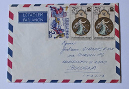 Busta Di Lettera Per Posta Aerea Da Praga Per Bologna 1984 - Corréo Aéreo