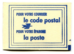 RC 23350 FRANCE COTE 14€ CARNET DE 8 VIGNETTES CODE POSTAL 38000 GRENOBLE DE COULEUR LILAS NEUF ** - Blocs & Carnets