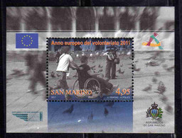 REPUBBLICA DI SAN MARINO 2011 ANNO EUROPEO DEL VOLONTARIATO BLOCCO FOGLIETTO BLOCK SHEET MNH - Blocchi & Foglietti