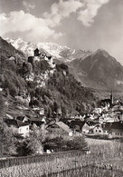 W3599- VADUZ PARTIAL TOWN PANORAMA, FORTRESS, MOUNTAINS - Liechtenstein