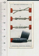 Mending Electric Wires Réparer Les Fils électriques Electricité Household Hints Wills Cigarettes 88/11 - Wills