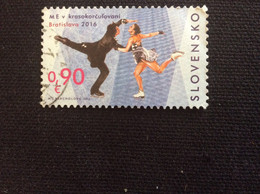 Slovaquie 2016 Oblitéré YT 682 Championnat D' Europe De Patinage Artistique - Used Stamps