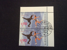 Slovaquie 2016 Oblitéré Paire  YT 682 Championnat D' Europe De Patinage Artistique - Used Stamps