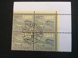 Slovaquie 2016 Oblitéré Yvert 683 Bloc De 4 Piscine De TEPLICE (1937) Swimming Pool - Used Stamps