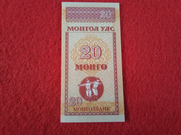 Ancien Billet MONGOLE MONGOLIE 20 MONGO MOHRO 1993 Neuf (bazarcollect28) - Mongolia