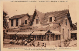 CPA   CHATELAILLON  Boulecard De La Mer, Rue De La Plage  Hotel SAINT VICTOR - Châtelaillon-Plage