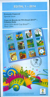 BRAZIL 2014   - WORLD CUP FIFA BRAZIL 2014 - EDICT  # 012014 WRITEN IN PORTUGUESE AND ENGLISH - Storia Postale