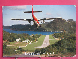 Visuel Pas Très Courant - Guadeloupe - Saint Barthélemy - Aéroport De Saint Jean - R/verso - Saint Barthelemy