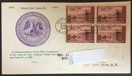 1946 - United States - FDC - 100th Anniversary Entry Into Santa Fe - Santa Fe For New York - 600 - 1941-1950