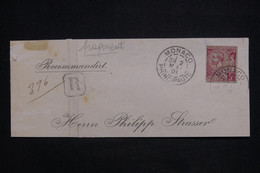 MONACO - Fragment D'enveloppe En Recommandé Pour L 'Allemagne En 1901 - L 126600 - Brieven En Documenten