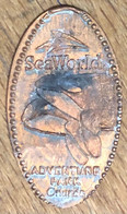 ÉTATS-UNIS USA SEAWORLD ADVENTURE PARK ORLANDO PIÈCE ÉCRASÉE PENNY ELONGATED COIN MEDAILLE TOURISTIQUE MEDALS TOKENS - Monete Allungate (penny Souvenirs)