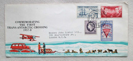 Busta Di Lettera Commemorating The First Trans-Antarctic Crossing 1957/8 Viaggiata Per Londra 1958 - Brieven En Documenten