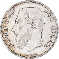 Monnaie, Belgique, Leopold II, 5 Francs, 5 Frank, 1869, TB+, Argent, KM:24 - 5 Frank