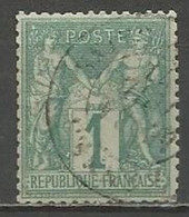 France - Type Sage - Type I (N Sous B) - N°61 1c. Vert - 1876-1878 Sage (Type I)