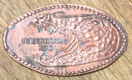 ÉTATS-UNIS USA RIVERBANKS ZOO CROCODILE PIÈCE ÉCRASÉE PENNY ELONGATED COIN MEDAILLE TOURISTIQUE MEDALS TOKENS - Pièces écrasées (Elongated Coins)