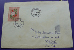 ONESTI - ROMANIA 1964 _  ENVELOPE    LETTER  +  BEAUTIFUL  STAMP  TRAVELED  TO  TURIN  (  ITALY ) - Brieven En Documenten