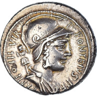 Monnaie, Fonteia, Denier, 55 BC, Rome, SUP, Argent, Crawford:429/1 - Republiek (280 BC Tot 27 BC)