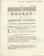 Delcampe - DECRET DU 25 MARS 1793 RELATIF A L'ORGANISATION & COMPOSITION DU COMITE DE DEFENSE GENERALE / MARSEILLE - Décrets & Lois