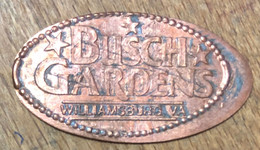 ÉTATS-UNIS USA BUSCH GARDENWILLIAMSBURG VA PIÈCE ÉCRASÉE PENNY ELONGATED COIN MEDAILLE TOURISTIQUE MEDALS TOKENS - Pièces écrasées (Elongated Coins)