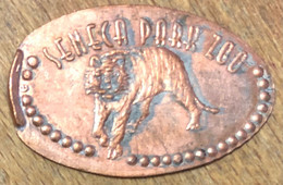 ÉTATS-UNIS USA SENECA PARK ZOO TIGRE PIÈCE ÉCRASÉE PENNY ELONGATED COIN MEDAILLE TOURISTIQUE MEDALS TOKENS - Pièces écrasées (Elongated Coins)