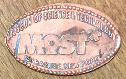 ÉTATS-UNIS USA SYRACUSE NEW-YORK MOST PIÈCE ÉCRASÉE PENNY ELONGATED COIN MEDAILLE TOURISTIQUE MEDALS TOKENS - Souvenirmunten (elongated Coins)