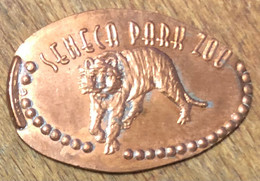 ÉTATS-UNIS USA SENECA PARK ZOO TIGRE PIÈCE ÉCRASÉE PENNY ELONGATED COIN MEDAILLE TOURISTIQUE MEDALS TOKENS - Monete Allungate (penny Souvenirs)