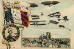 Reims * Fêtes De L'aviation 1909 * Avions Dirigeables Président De La République - Reims