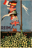 Reims * Congrès International D'aviation 16/17/18 Juin 1928 * CPA Publicitaire Illustrateur - Reims