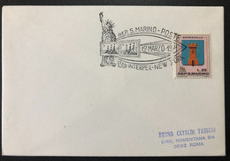 SAN MARINO, Circulated Cover, « 13th INTERPEX NEW YORK », Commemorative Postmark, 1971 - Brieven En Documenten