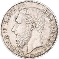 Monnaie, Belgique, Leopold II, 50 Centimes, 1886, Bruxelles, TTB+, Argent, KM:27 - 50 Centimes