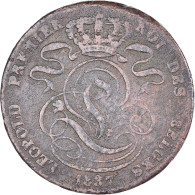 Monnaie, Belgique, Leopold I, 5 Centimes, 1837, B+, Cuivre, KM:5.1 - 5 Cents