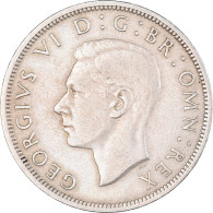 Monnaie, Grande-Bretagne, George VI, 1/2 Crown, 1947, TTB, Cupro-nickel, KM:866 - K. 1/2 Crown