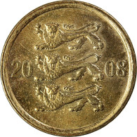 Monnaie, Estonie, 10 Senti, 2008 - Estonia