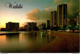 Hawaii Waikiki Beach At Sunset 1992 - Honolulu