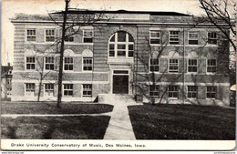 Iowa Des Moines Conservatory Of Music Drake University 1910 - Des Moines