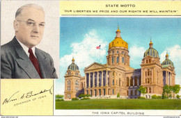 Iowa Des Moines State Capitol Building & William S Beardsley 31st Governor Of Iowa - Des Moines