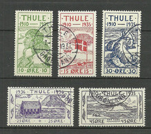 DENMARK THULE 1935/36 Michel 1 - 5 O - Thule