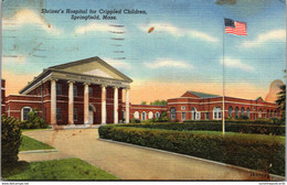 Massachusetts Springfield Shriner's Hospital For Crippled Children 1948 Curteich - Springfield