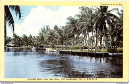 Florida Fort Lauderdale Riverside Hotel From New River 1947 Dexter Press - Fort Lauderdale