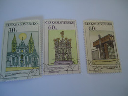 CZECHOSLOVAKIA USED STAMPS PAINTING PAINTINGS  BUILDING - ...-1918 Préphilatélie